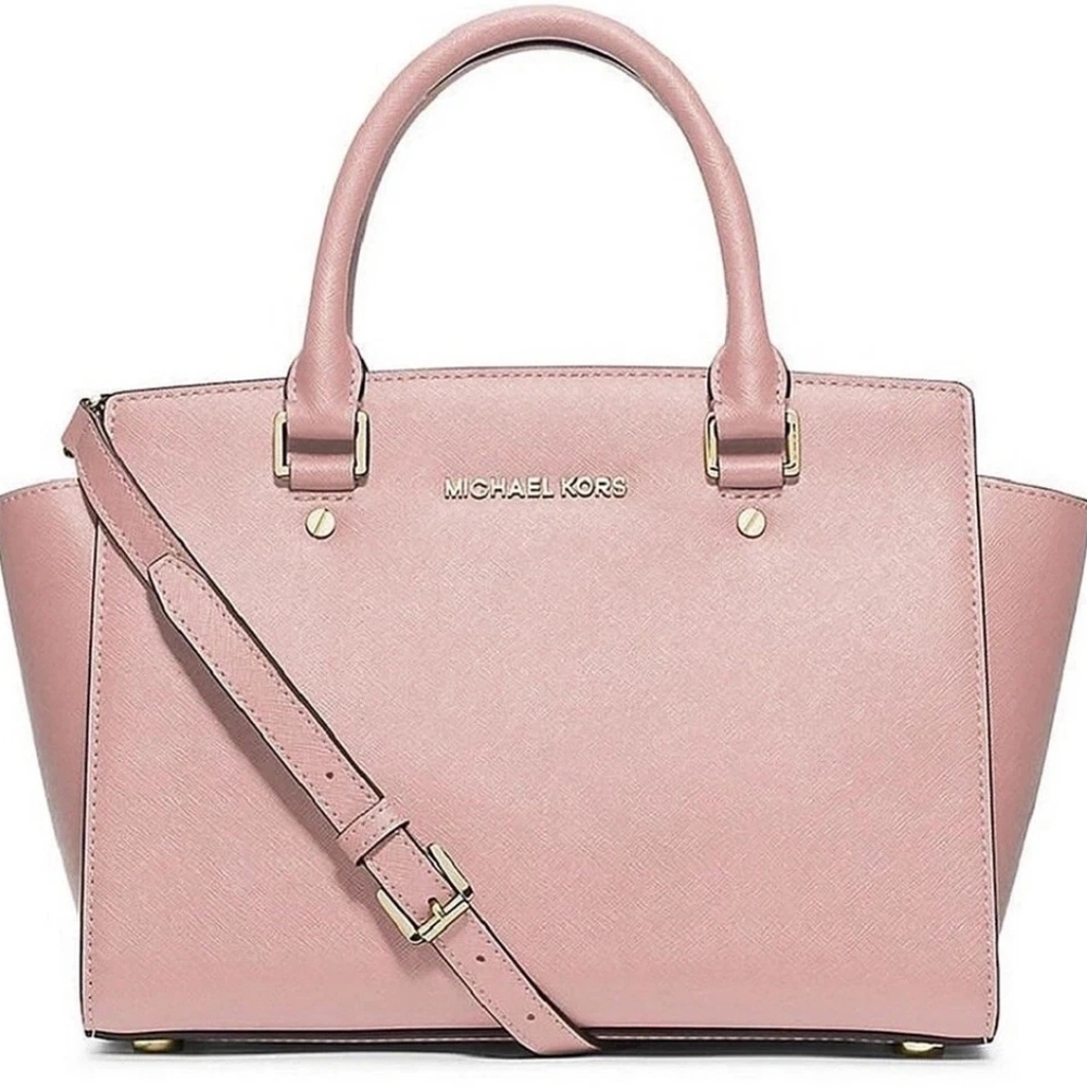 Michael Kors Selma Medium Top Zip Satchel Leather  NWT